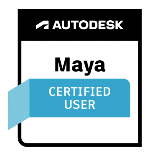 Logo Autodesk Maya Certified User.