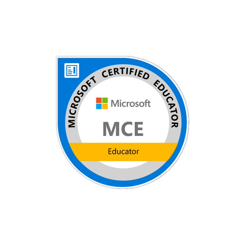 Badge de la certification Microsoft Certified Educator (MCE)